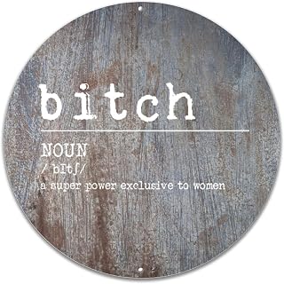 Definition Round Tin Sign Spiritual Sayings Metal Wall Art Dictionary Artwork 12in Weatherproof Rustic Wall Art Decor for Bar Campsite Lake House Cabin