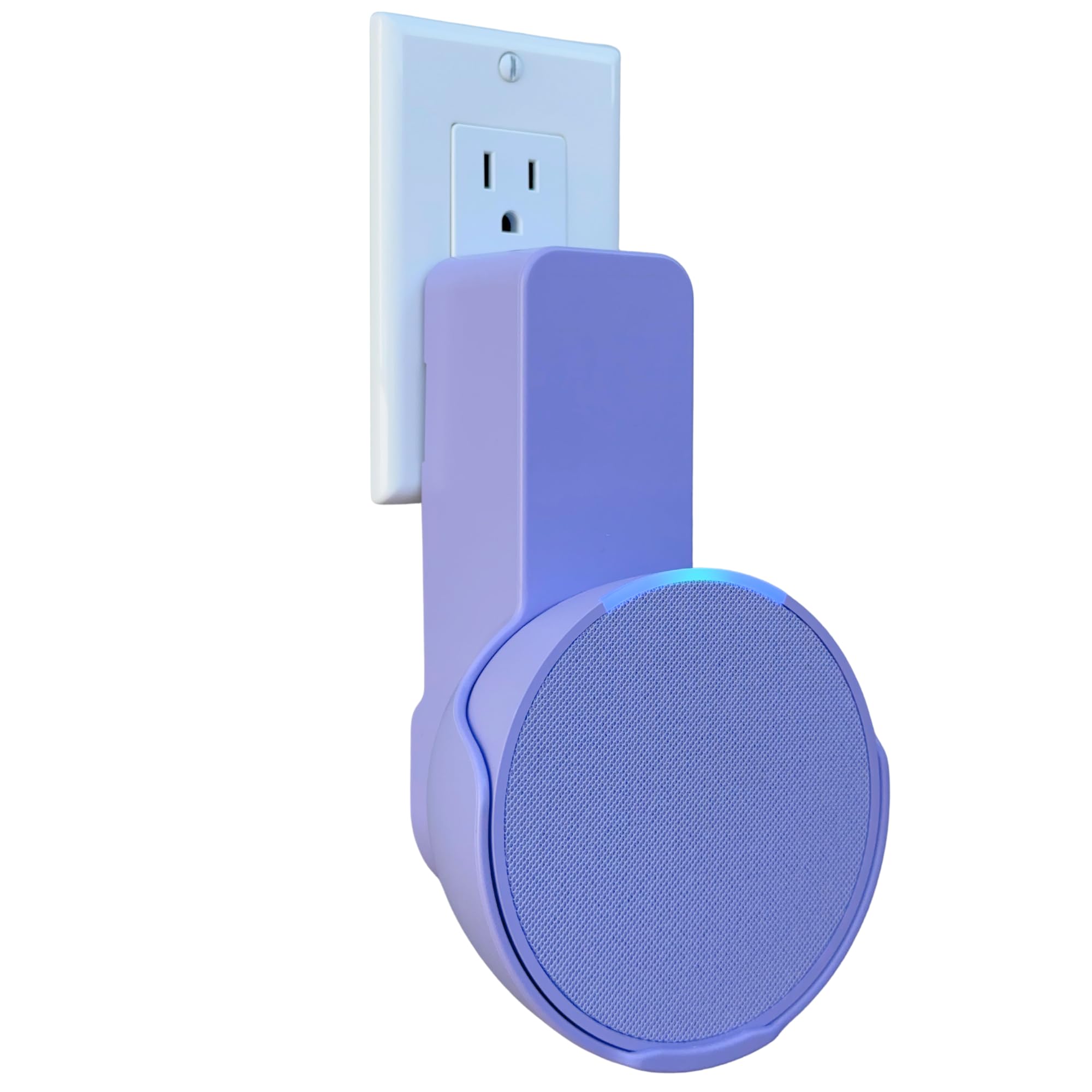 Sintron Soporte de Pared para Echᴏ Pop, Soporte para Altavoz inteligente, Ahorra Espacio, Sin Tornillos Necesarios, Gestión de Cables Integrada, Diseño Decorativo, Compatible con Google Nest (Lavanda)