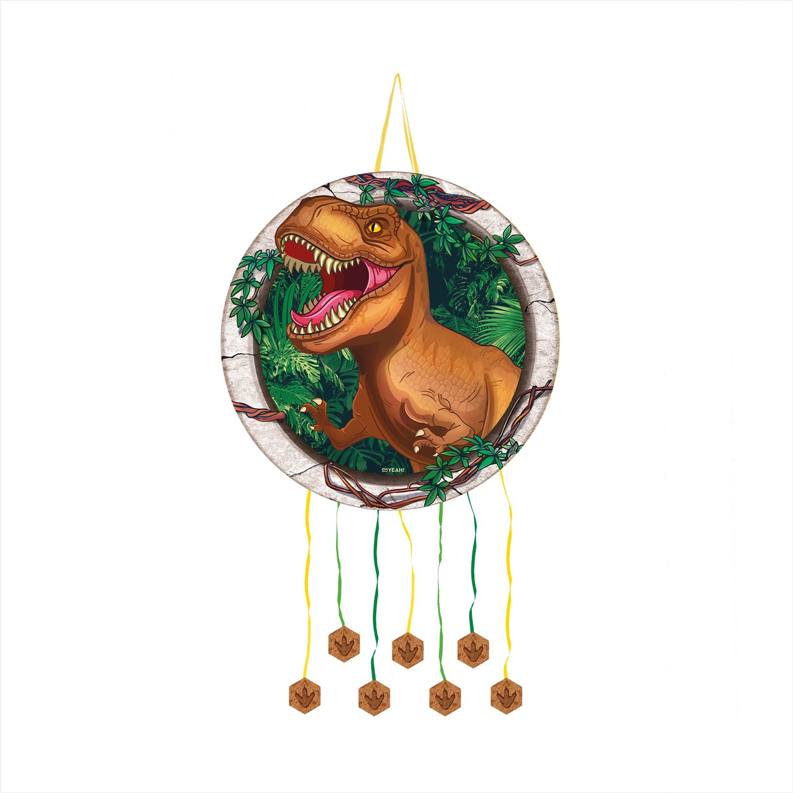 Dinosaurier-Piñata Für Kindergeburtstage - 40x30x8 Cm, Aus Stabilem Karton, Mit Aufhängeöse, Zum Befüllen Mit Süßigkeiten