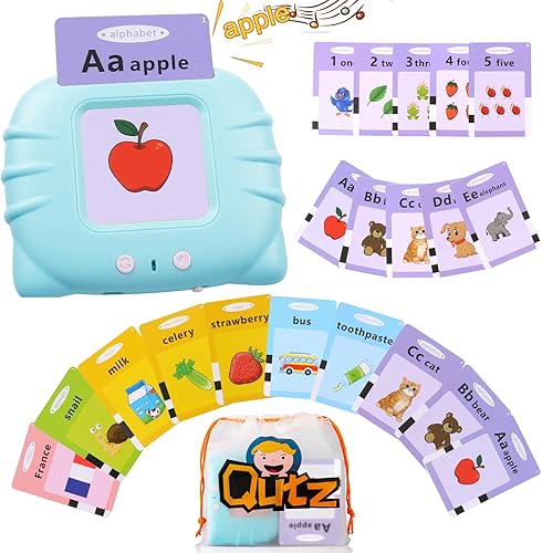 Miniatura 1 de QuTZ ABC - Tarjetas flash de aprendizaje para niños pequeños de 2 a 4 años juguetes para autismo juguetes de terapia del habla aprendizaje educativo