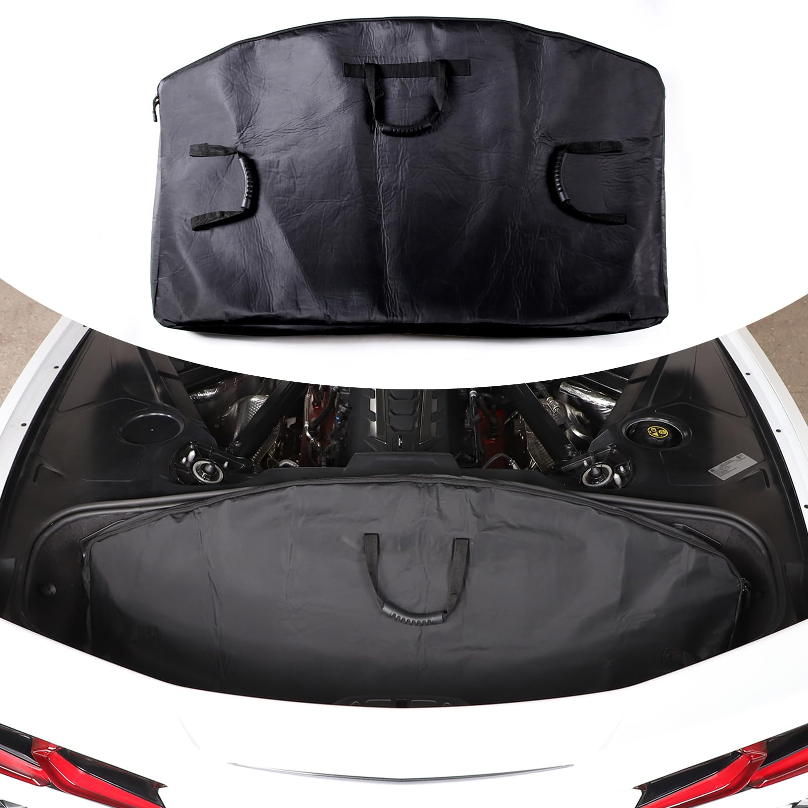 for C8 Corvette Hard Top Roof Panel Protection Storage Cover Bag Accessories,Removable Waterproof Leather Storage Bag with Handle Compatible with Corvette C8 Stingray 2020-2025 (Manual Sunroof)