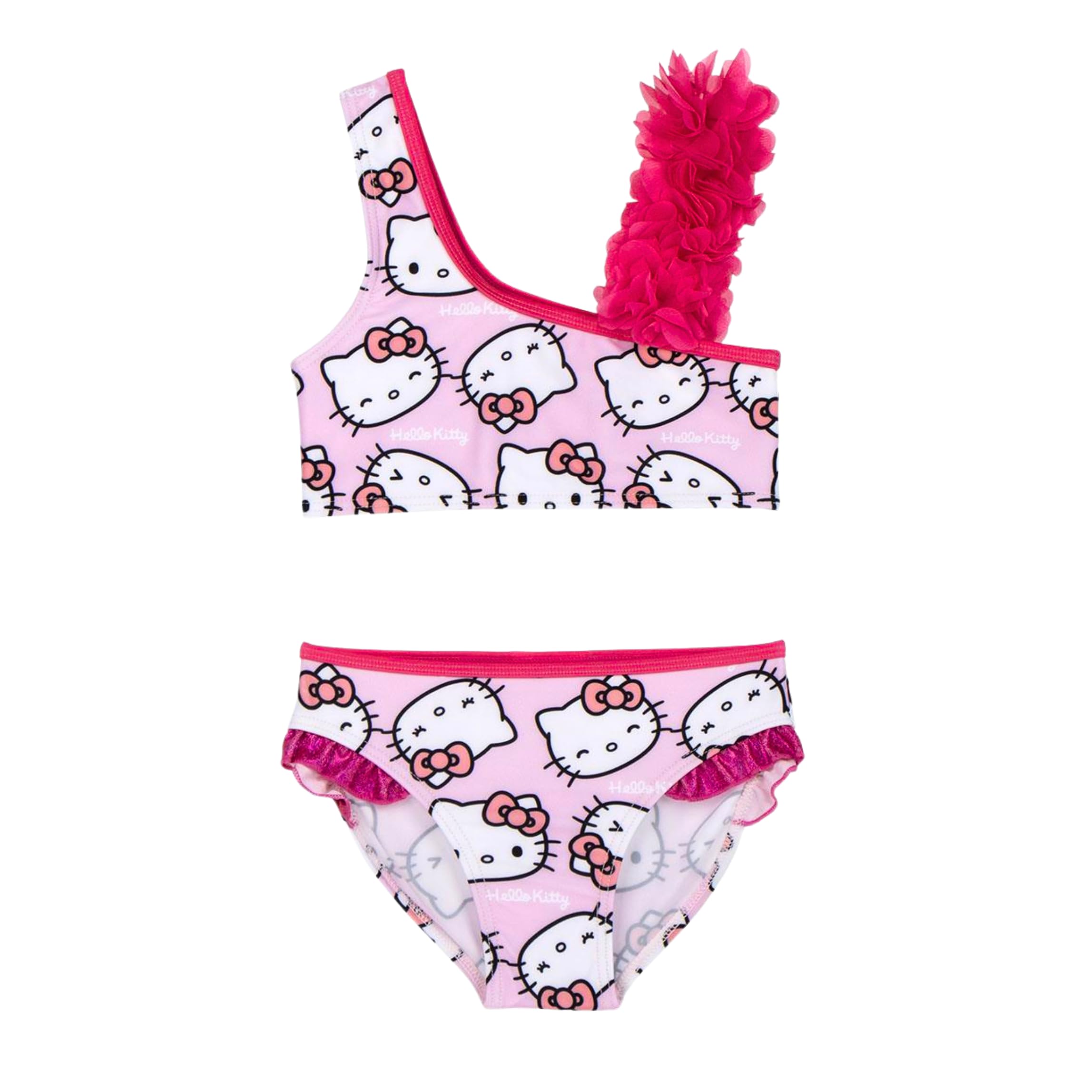 Hello Kitty Bikini Deux Pièces pour Filles, Maillot de Bain D'été pour Enfants, Tailles 3 à 7 Ans