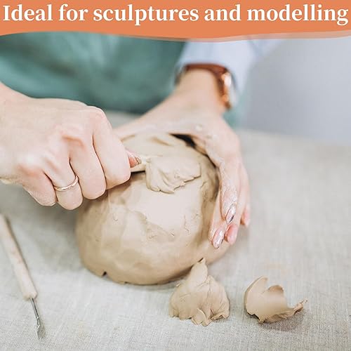 Miniatura 4 de Air Dry Clay Premium 10 lbs White All Natural - Ideal para principiantes a escultores avanzados, arcilla versátil para modelar bricolaje, sin talco
