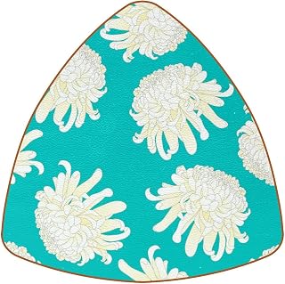 Posavasos de 6 piezas para mesa, diseño triangular, para decoración del hogar, color blanco