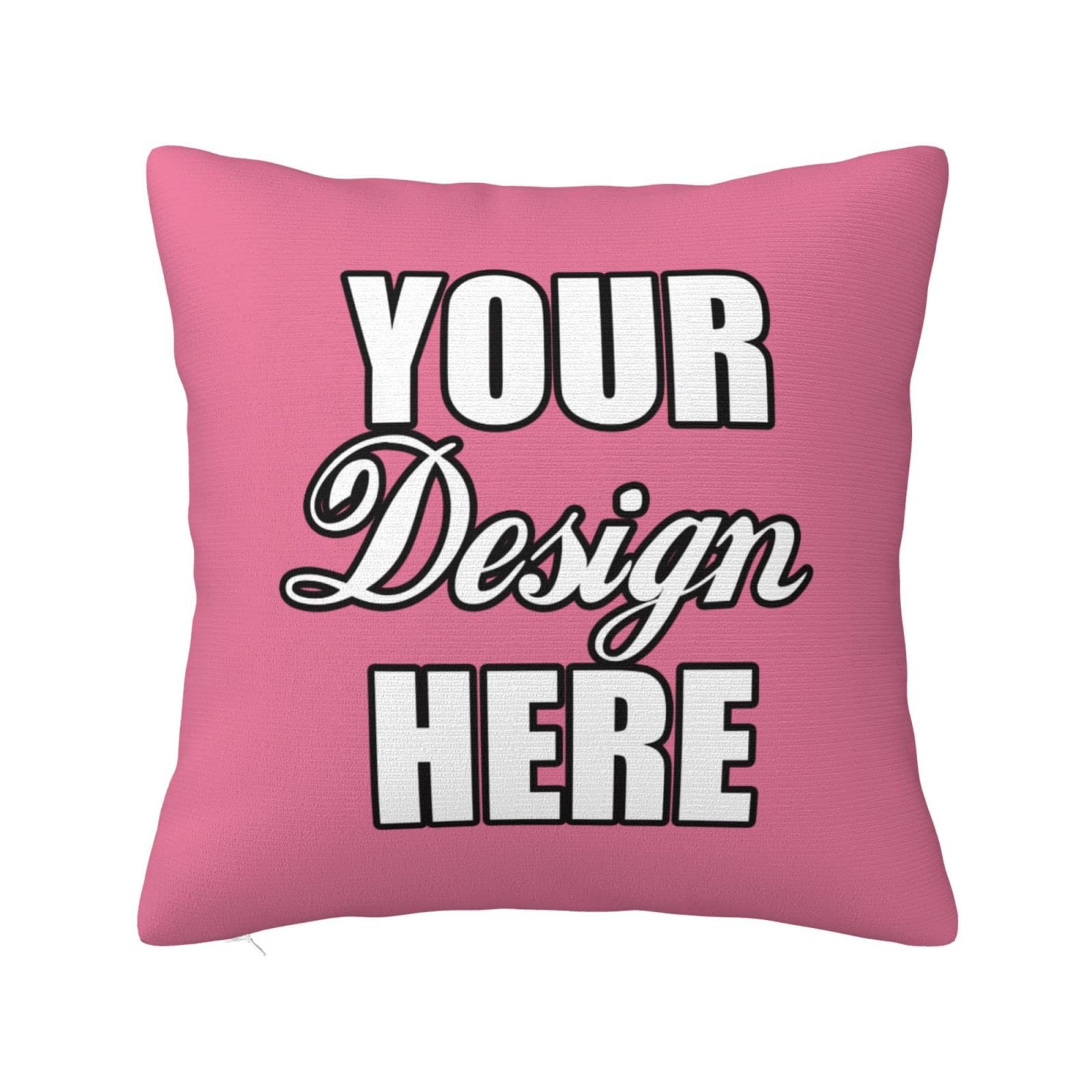 LEOKRUN Custom Pillowcase with Picture Design Your Own Photo Text Throw Pillow Case Cushion Covers for Sofa Couch Bed Chair Farmhouse Decorative 18"