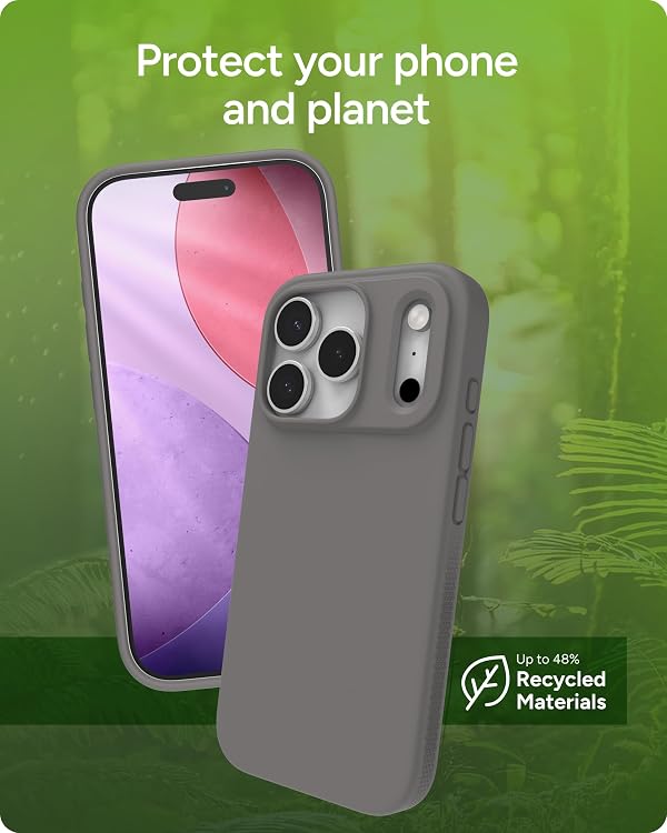 ZAGG Manhattan Snap Phone Case for iPhone 17 Pro - Gray Clay, Drop Protection (13ft/4m), Soft-Touch Silicone, Slim & Lightweight, Smooth Surface & No-Slip Grip, MagSafe Compatible by ZAGG - Used condition - Image 7
