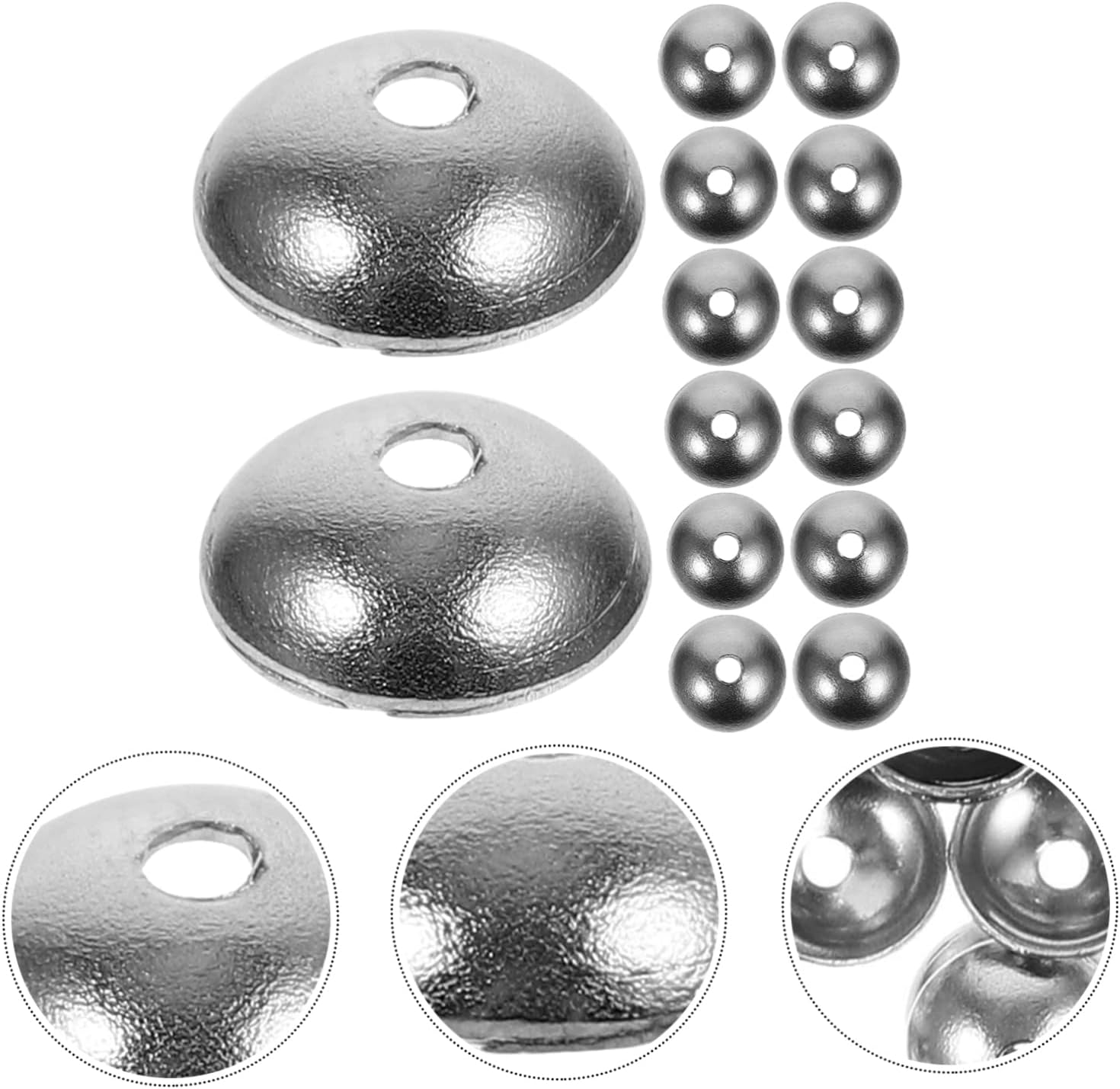 STOBOK 750pcs Bead Caps for Jewelry Making Bracelet and Necklace Accessories Non-Fading Bead End Caps for Crafting and Home Decoration