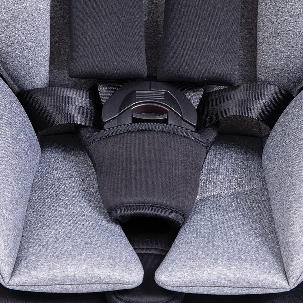 Close-up of car seat harness and buckle