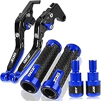 Vista 19 de Motocicleta para Y&AMAHA XJ6N XJ6 N XJ6DIVER XJ6 Diver 2009-2015 2014 2013 2012 2010 Palanca de embrague de freno manillar empuñaduras extremo Gris1