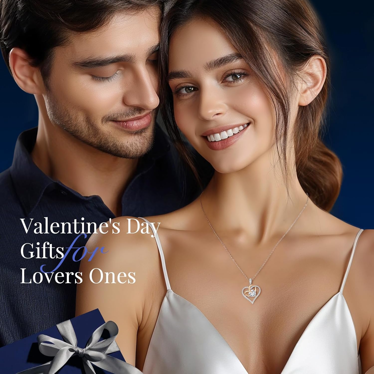 OOBEE Valentines Day Gifts for Her Moissanite Love Heart Pendant Necklaces for Women 925 Sterling Silver with Birthstone Zirconia, Ideal Birthday Anniversary Mothers Day Christmas Jewelry Gifts for Wife Mom Girlfriend - Image 3