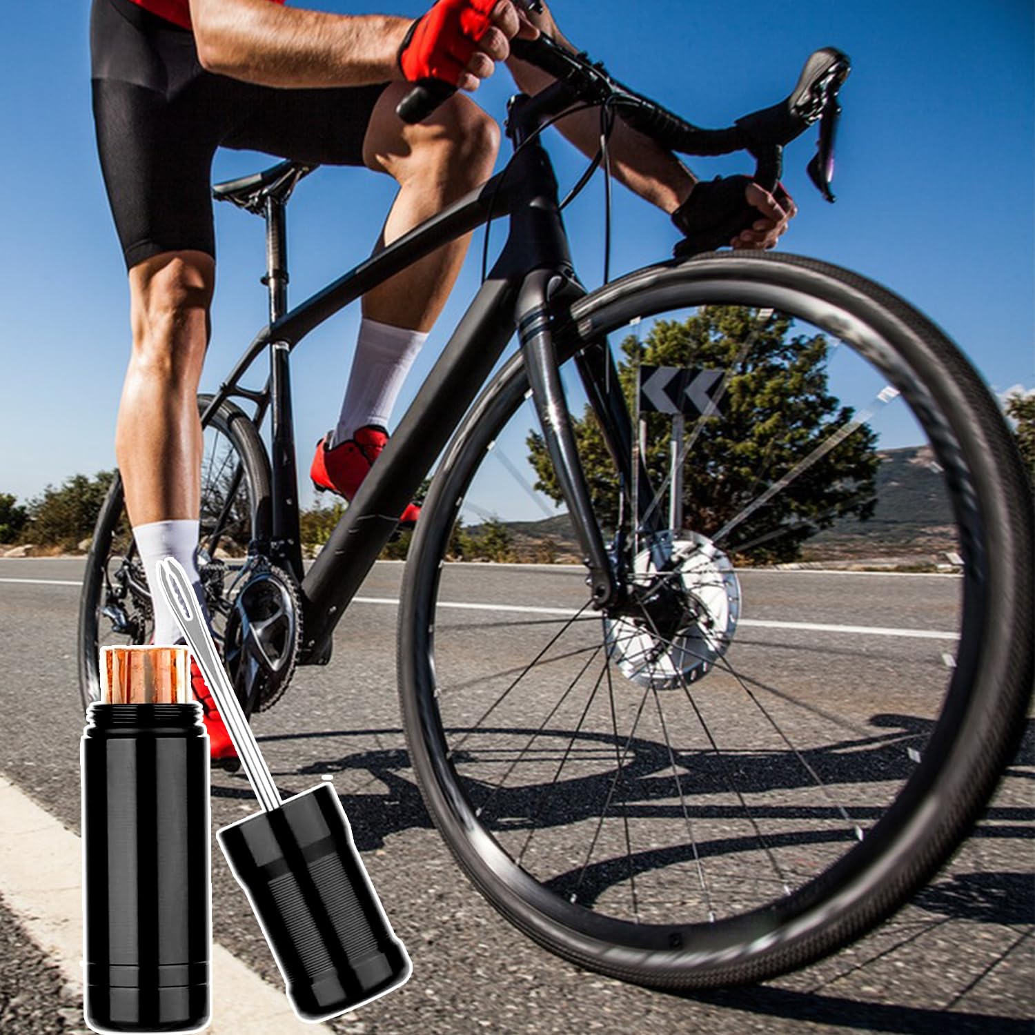 chenyu Tubeless zestaw naprawczy 35 pasków klejących + 1 sztuka wiertła widełkowego | Bezdętkowy zestaw naprawczy do naprawy rowerów i rowerów górskich, zestaw naprawczy opon bezdętkowych