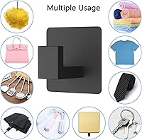 Vista 8 de VAEHOLD - Paquete de 4 ganchos adhesivos para toallas, ganchos de pared resistentes de aluminio para pegar en la puerta, cocina, baño para colgar