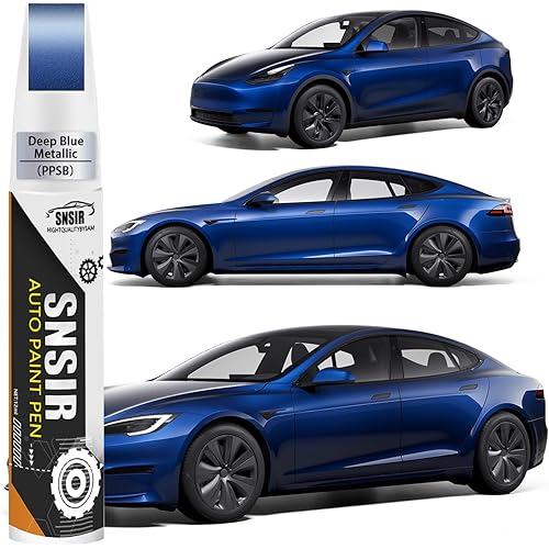 Car Touch up Paint(Deep Blue Metallic(PPSB)) Compatible with Tesla Model Y/3/X/S, Car Paint Pen Scratch Repair Two-In-One Touch Up Paint, Premium Car Scratch Remover for Deep Scratches