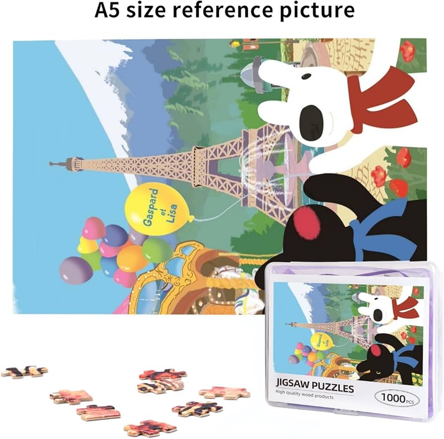 Amazon.co.jp: リサとガスパール(3) アニメ ジグソーパズル 木製