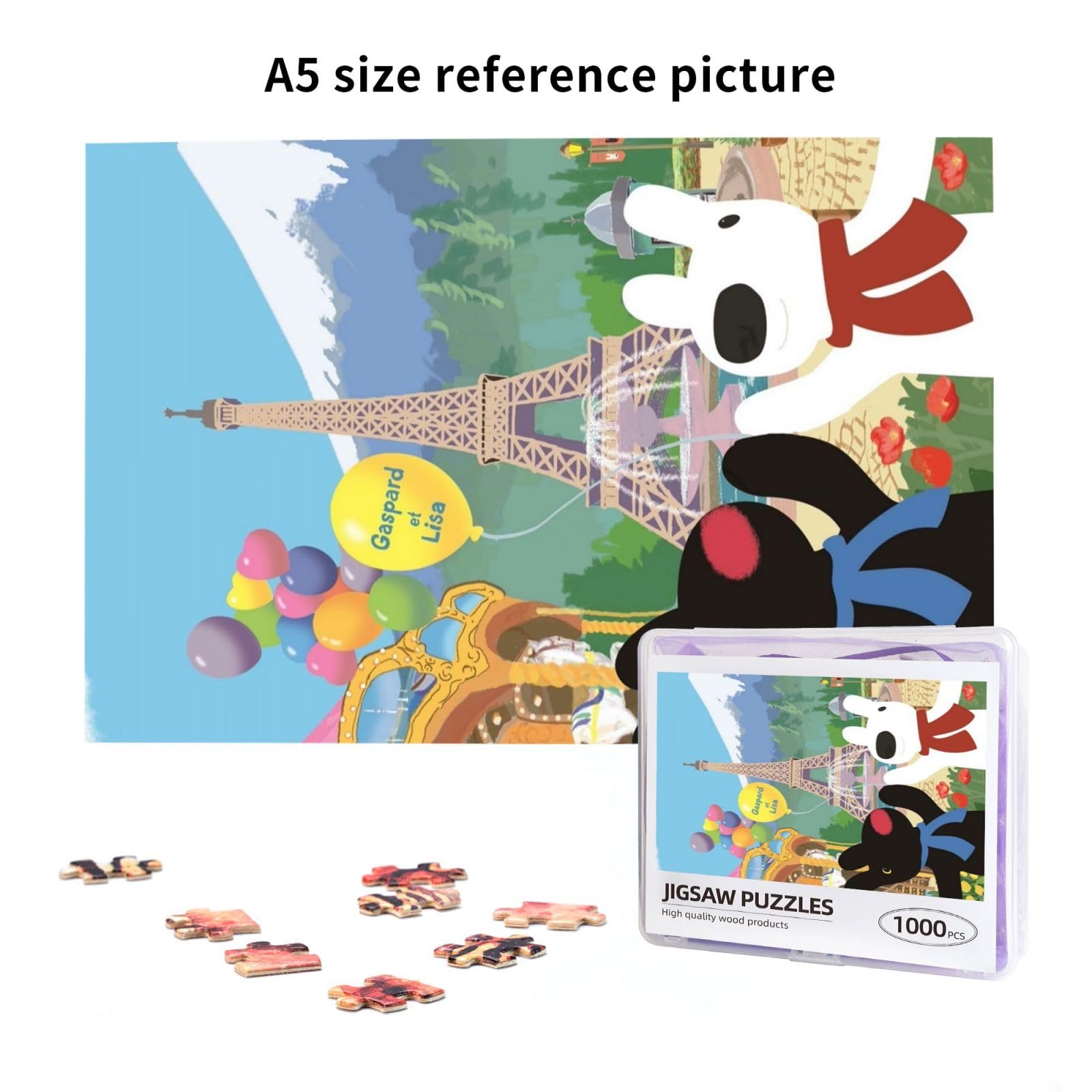 Amazon.co.jp: リサとガスパール(3) アニメ ジグソーパズル 木製