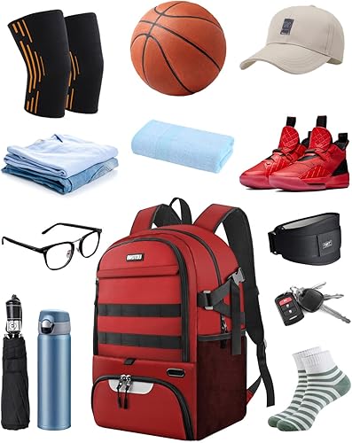 Miniatura 10 de BROTOU Basketball Bag, Soccer Backpack for adult, Volleyball Football Backpack Sports Gym Bag with Shoe and Ball Compartment for MenWomen