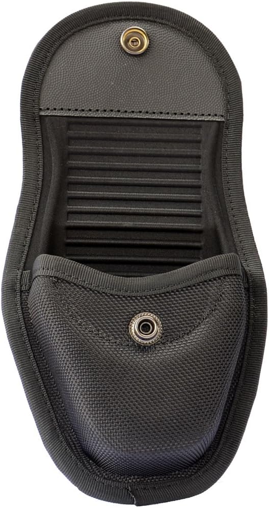 TTGTACTICAL Hidden Snap Handcuff Case Law Enforcement Military Standard Cuff Pouch with Belt Loop Black
