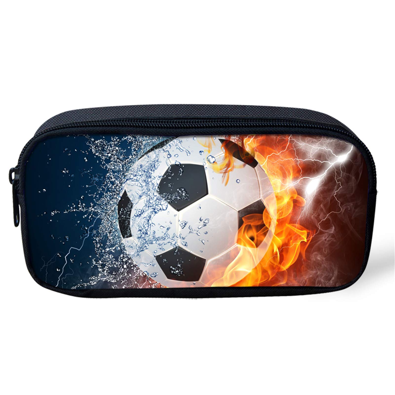 UOIMAG Estuche para lápices, diseño de pelota de fútbol, para niños, bolsa de regalo, organizador de escritorio