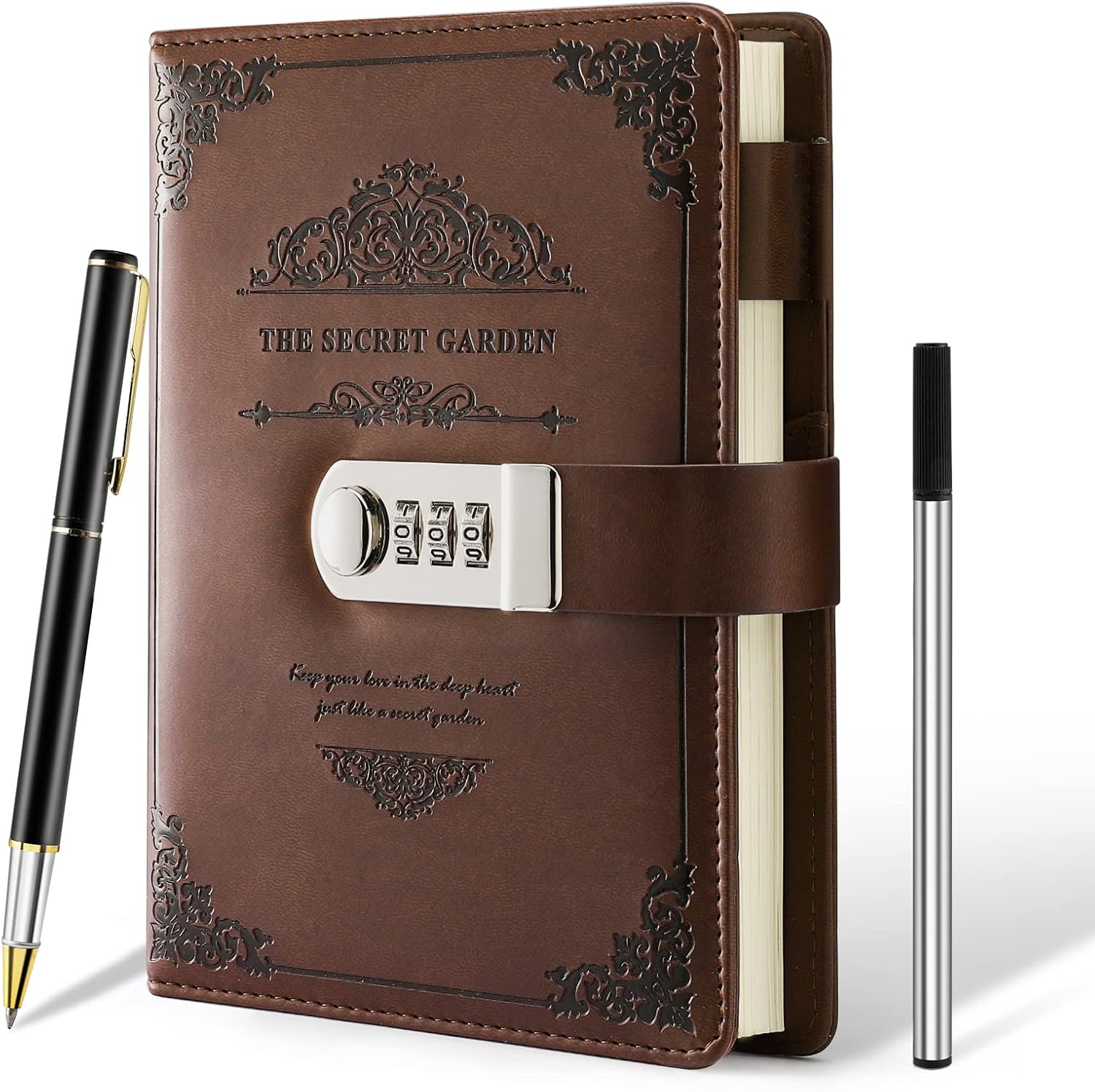 XIYUNTE Diary with Lock for Girls, A5 Journal Notebook with Pen