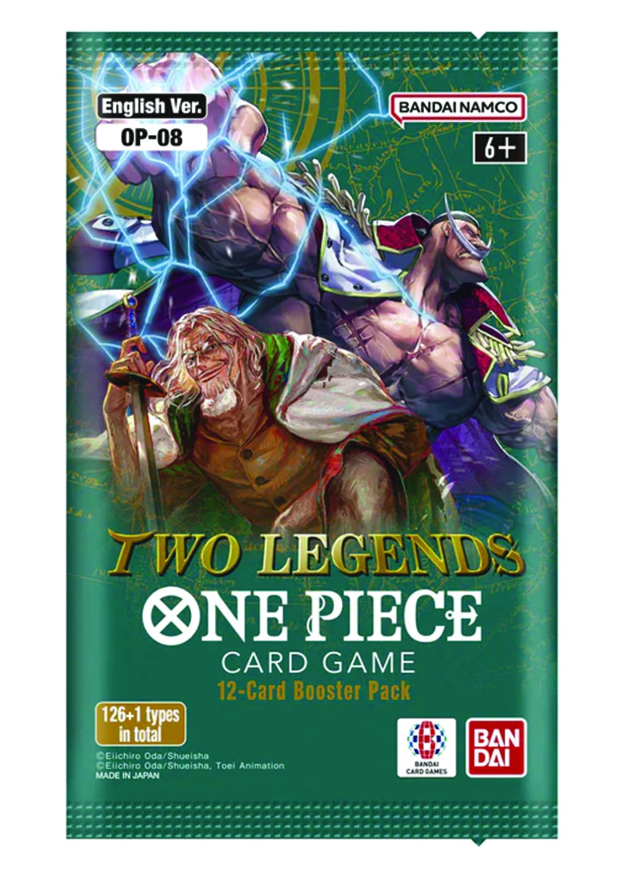 Bandai Namco One Piece Two Legends Card Game OP-08, English Version, 12-Card Booster Pack