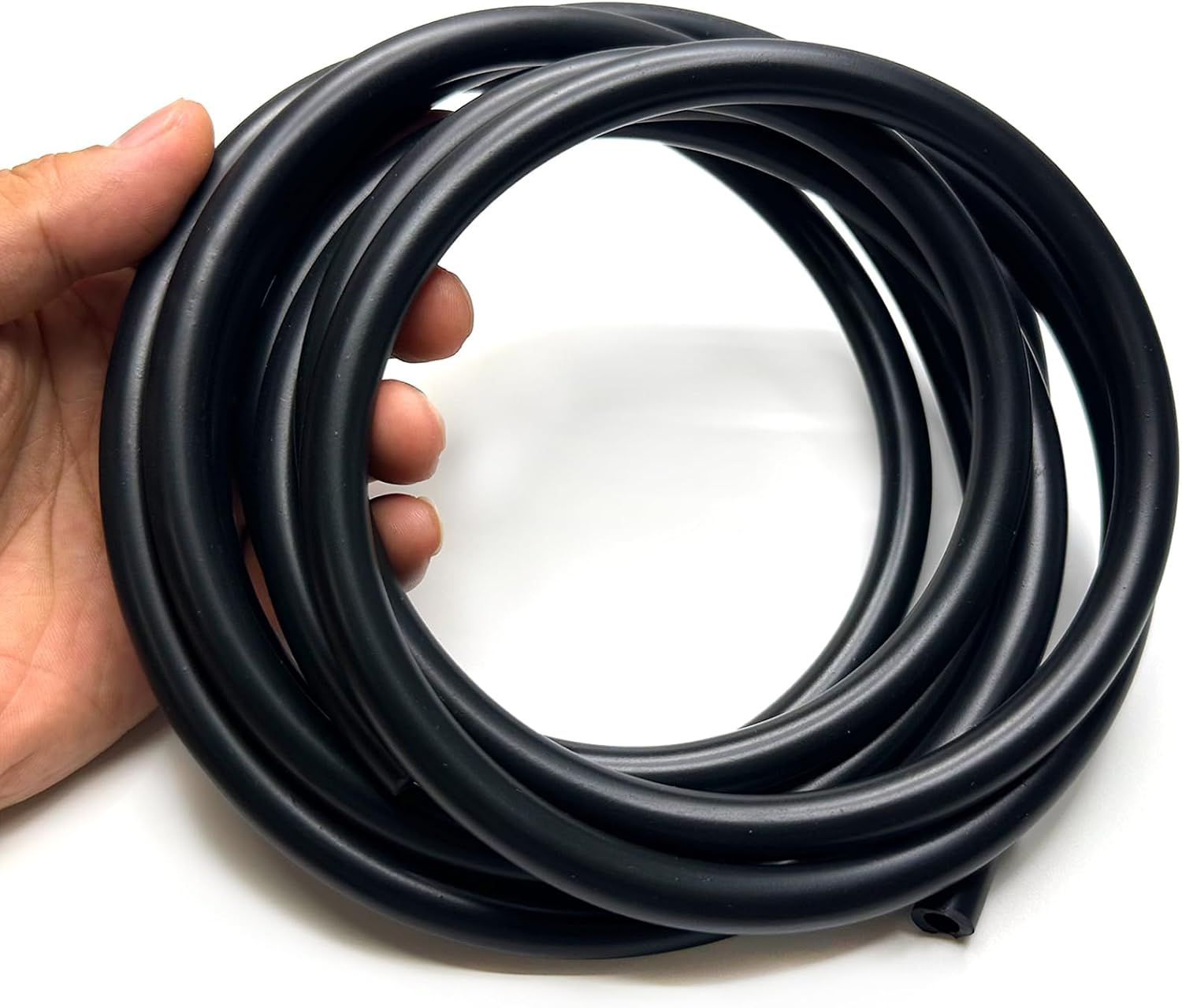 1/4 Inch ID Fuel Line Hose (10 Feet) & 30-Pcs 2/5 Inch Hose Clamps Kit Fit for Briggs & Stratton Kawasaki Kohler Small Gas Diesel Powersports Engines Generators & Lawn Mowers （Black Fuel Line）