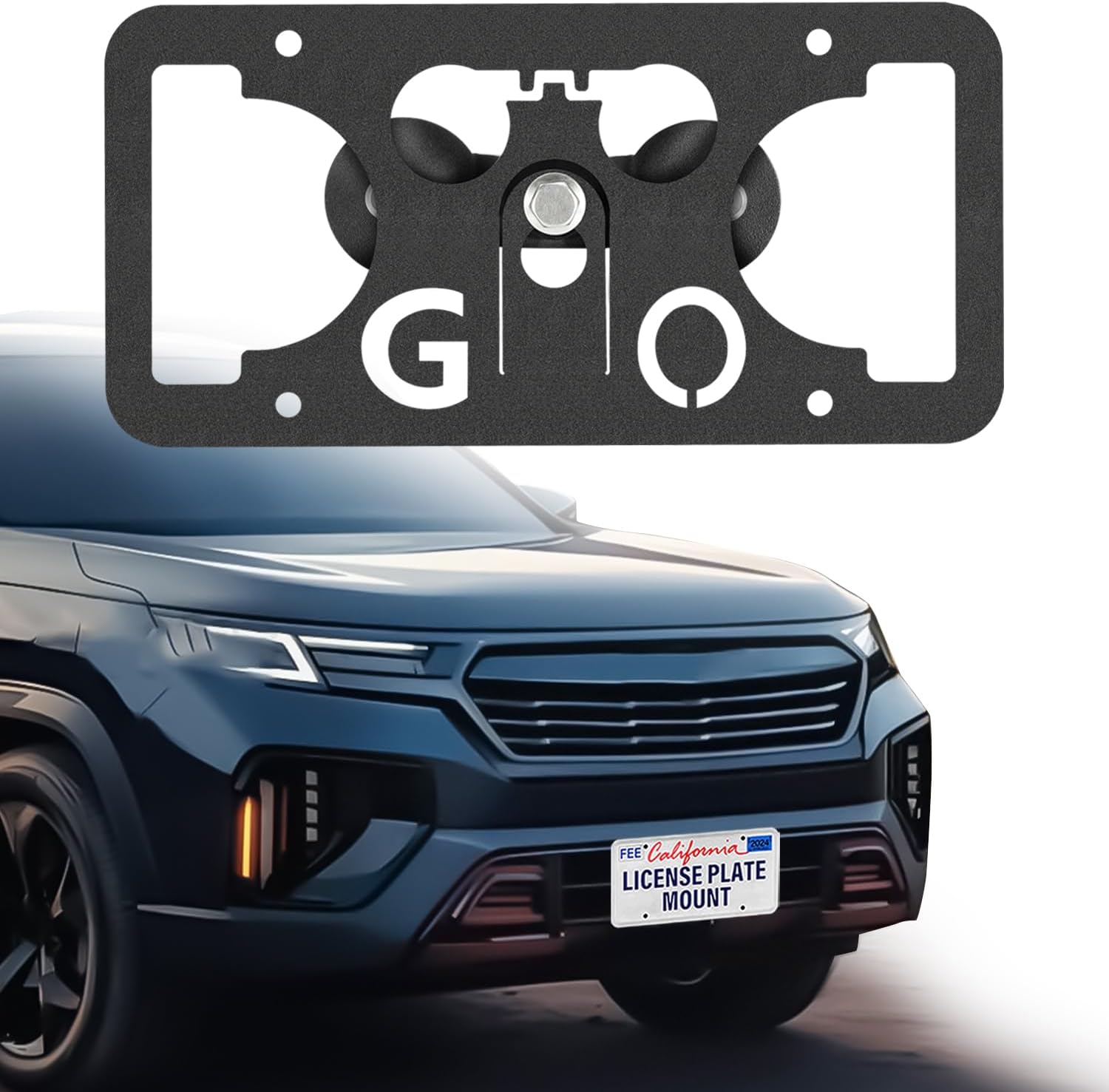 Heavy Duty Front License Plate Bracket Compatible with Subaru Ascent 2019-2025, Anti-Theft No Drill Front Grille License Plate Holder Waterproof Car Plate Frame Accessories