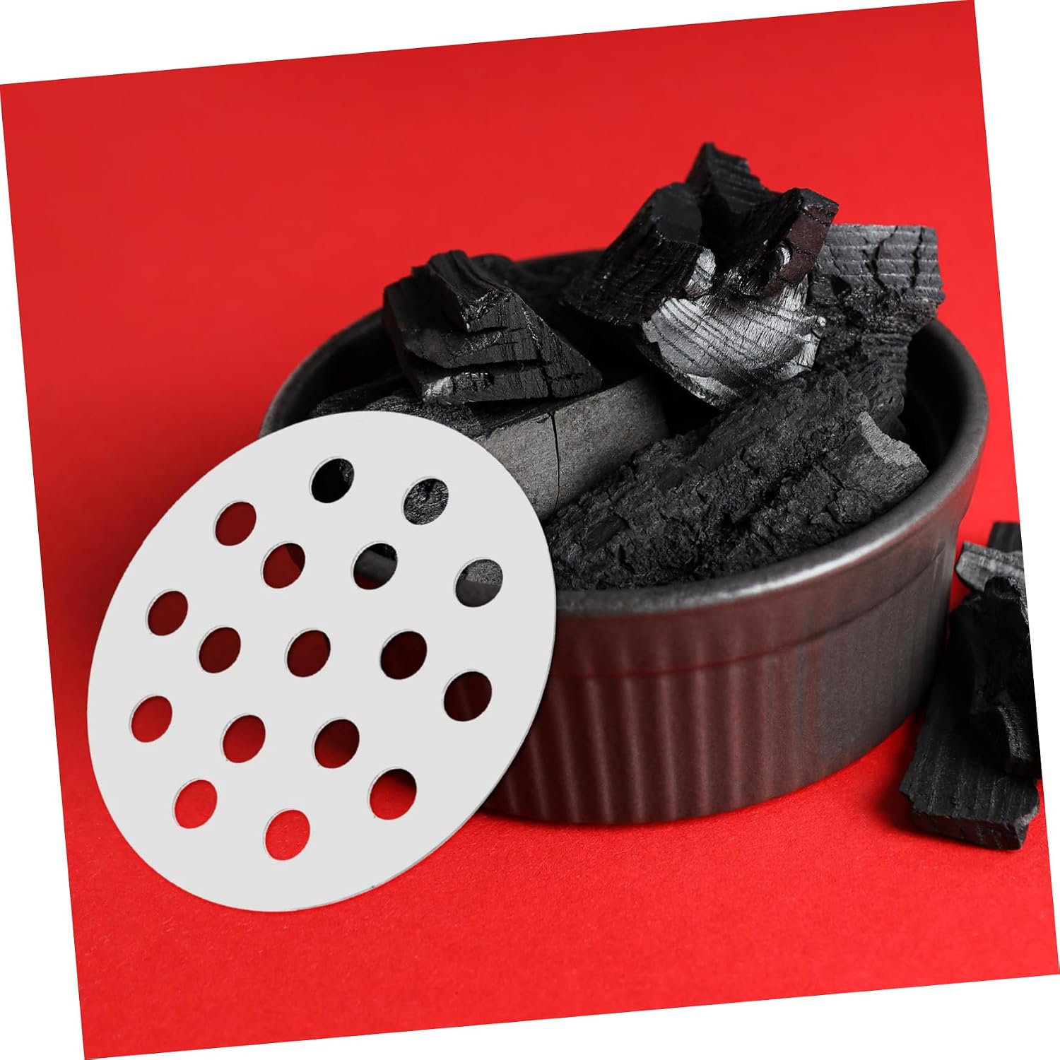 Xmas Cast Iron Fire Grate Round Iron Charcoal Box Separator for BBQ