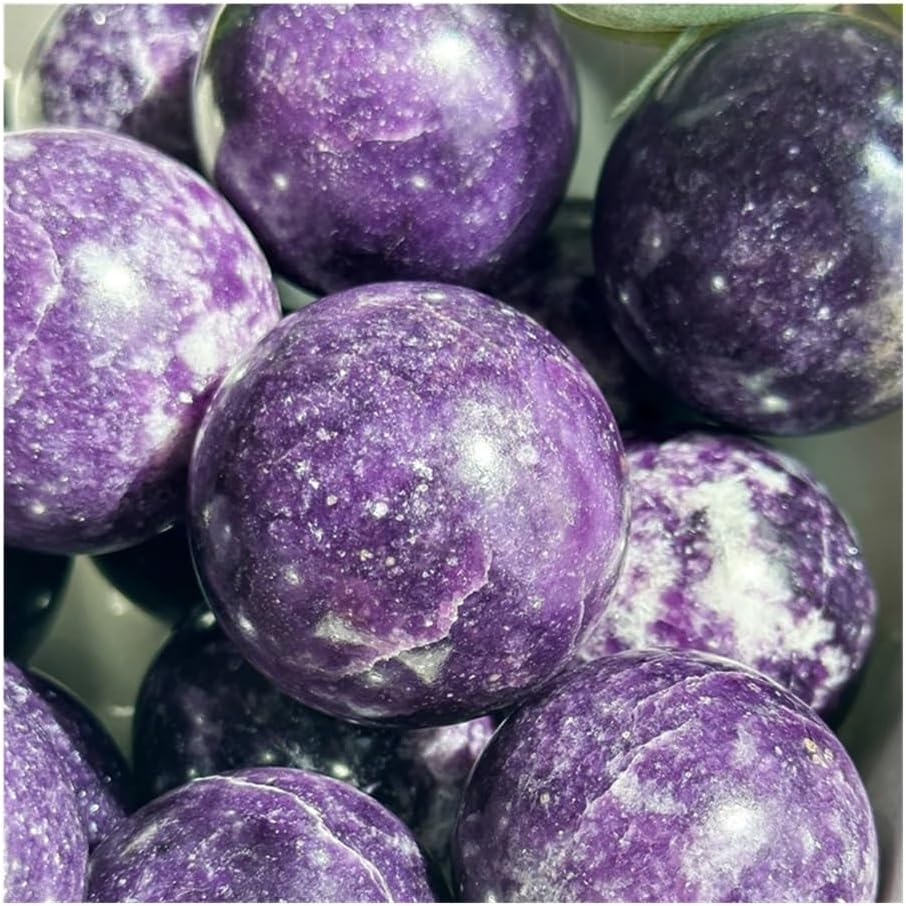 1pc 7-8cm Purple Lepidolite Spheres - Crystal Stone Ornaments