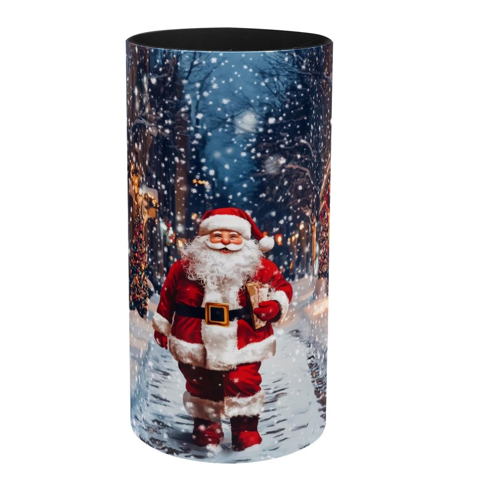Boîte à musique Père Noël en métal : cadeau magique et organisateur de bureau festif
