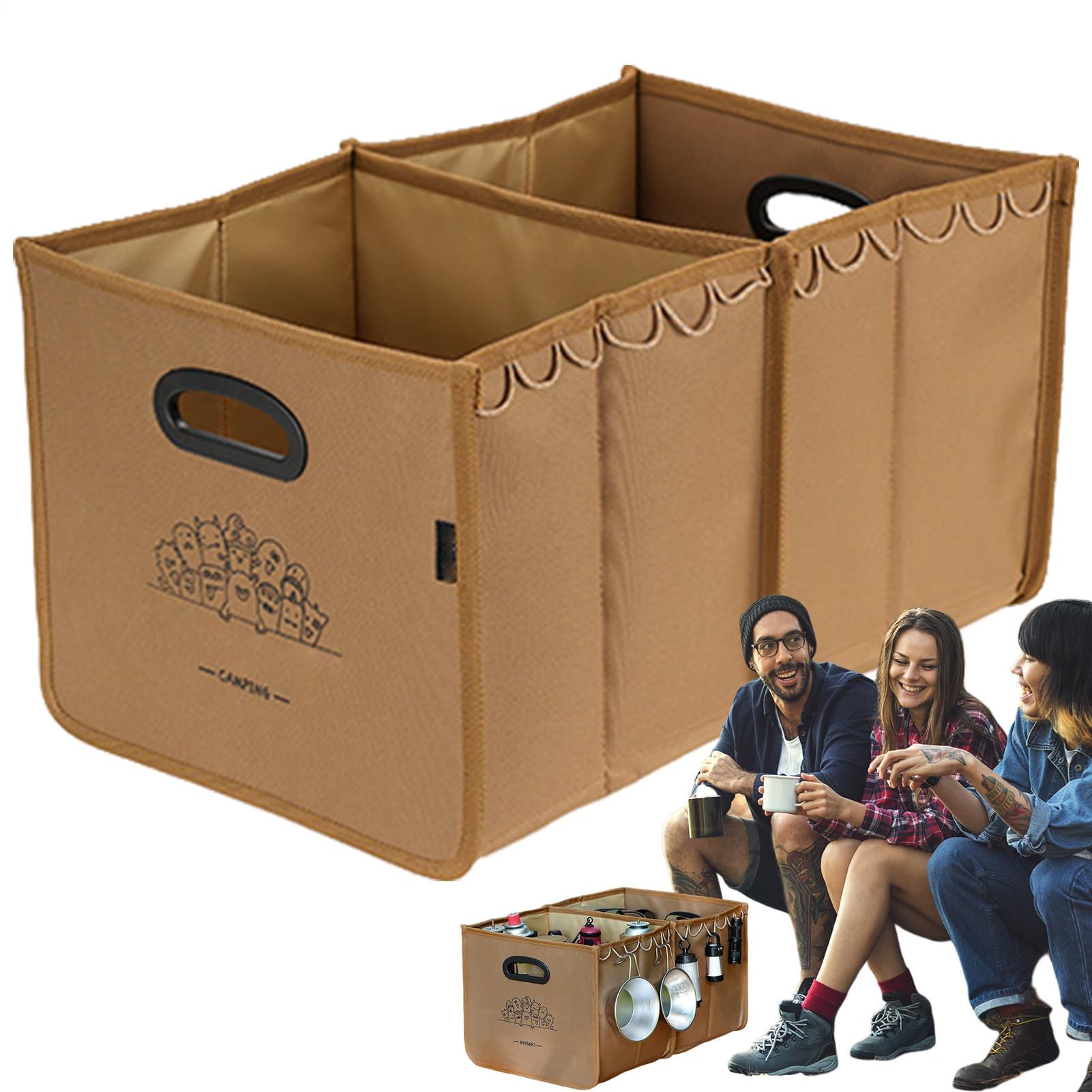 Boîtes de rangement pour le camping, grandes capacités de rangement portables pour l'alpinisme | Boîte de cuisine, pour le linge, les vêtements, les jouets, les friandises, les serviettes de plage, l