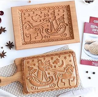 Wooden Cookie Molds, Sheep Carved Cookie Cutter for Baking, Sheep Shape Biscuit Embossing Press Stamps for Easter Thanksgiving Xmas Kitchen DIY and Family Gatherings