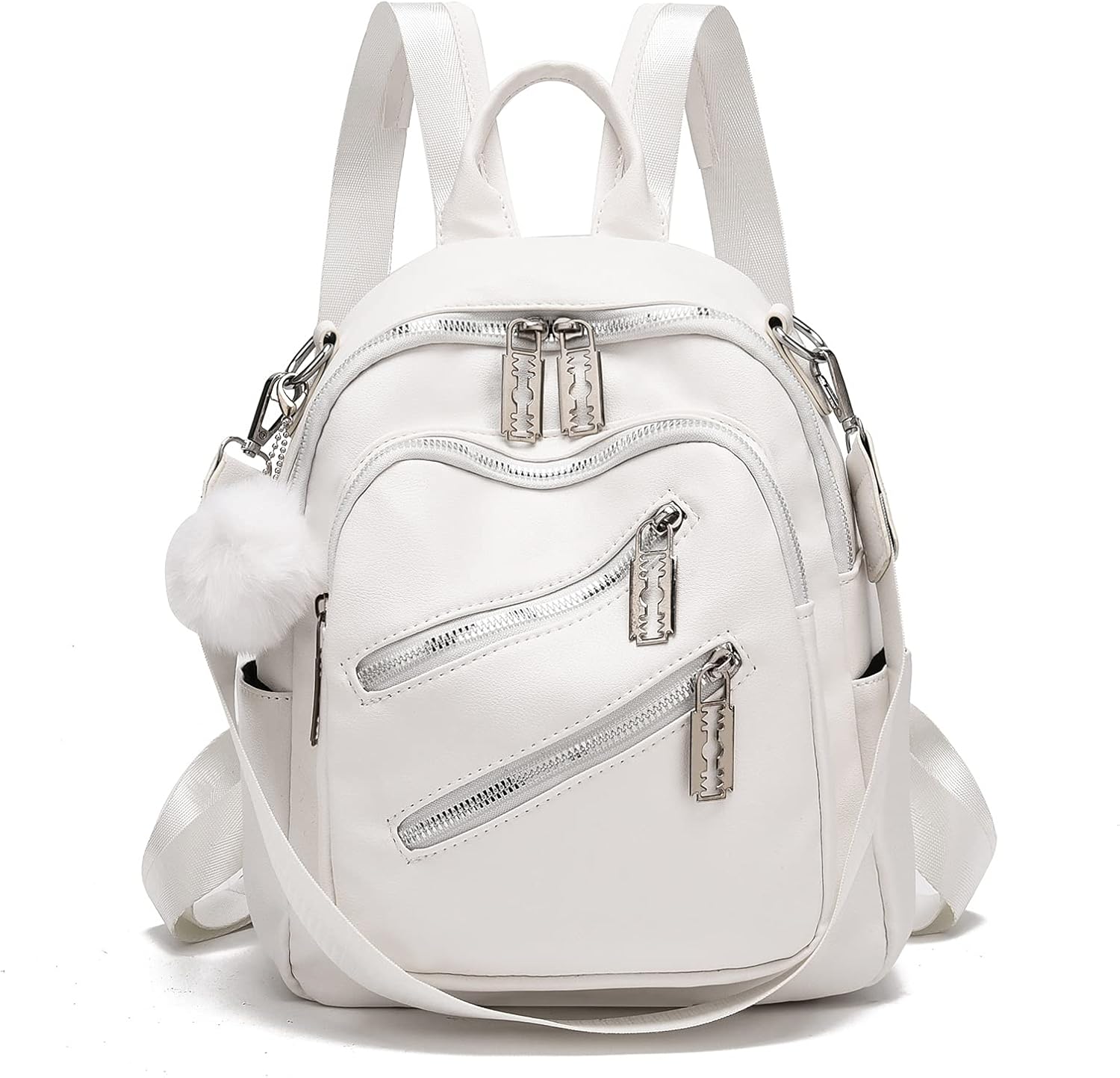 vegan leather small backpack