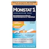 Monistat 1-Day Yeast Infection Treatment for Women, 1 Miconazole Ovule Insert & External Itch Relief Cream (9g Tube) Combo Pack, Maximum Strength