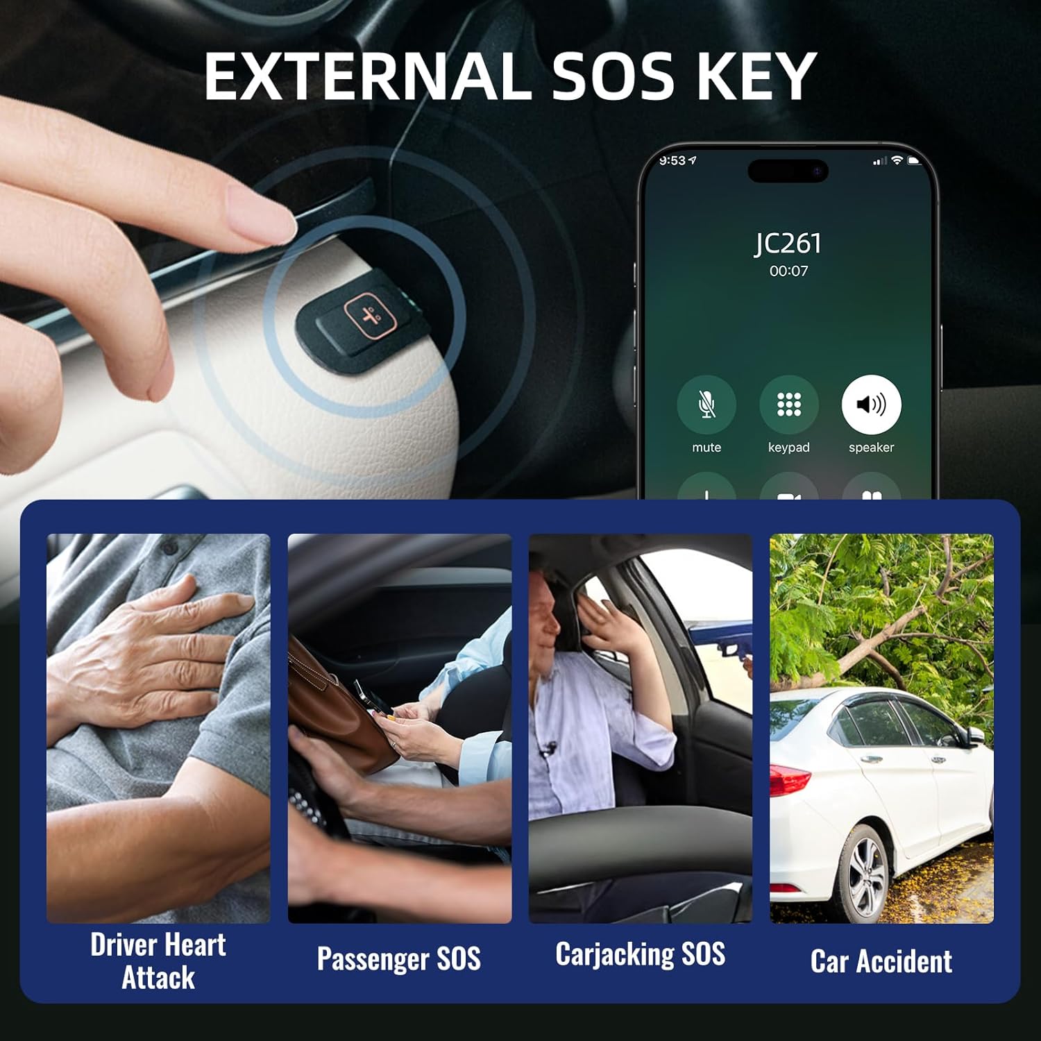 Image depicting remote monitoring and two-way communication with the driver via a mobile application.