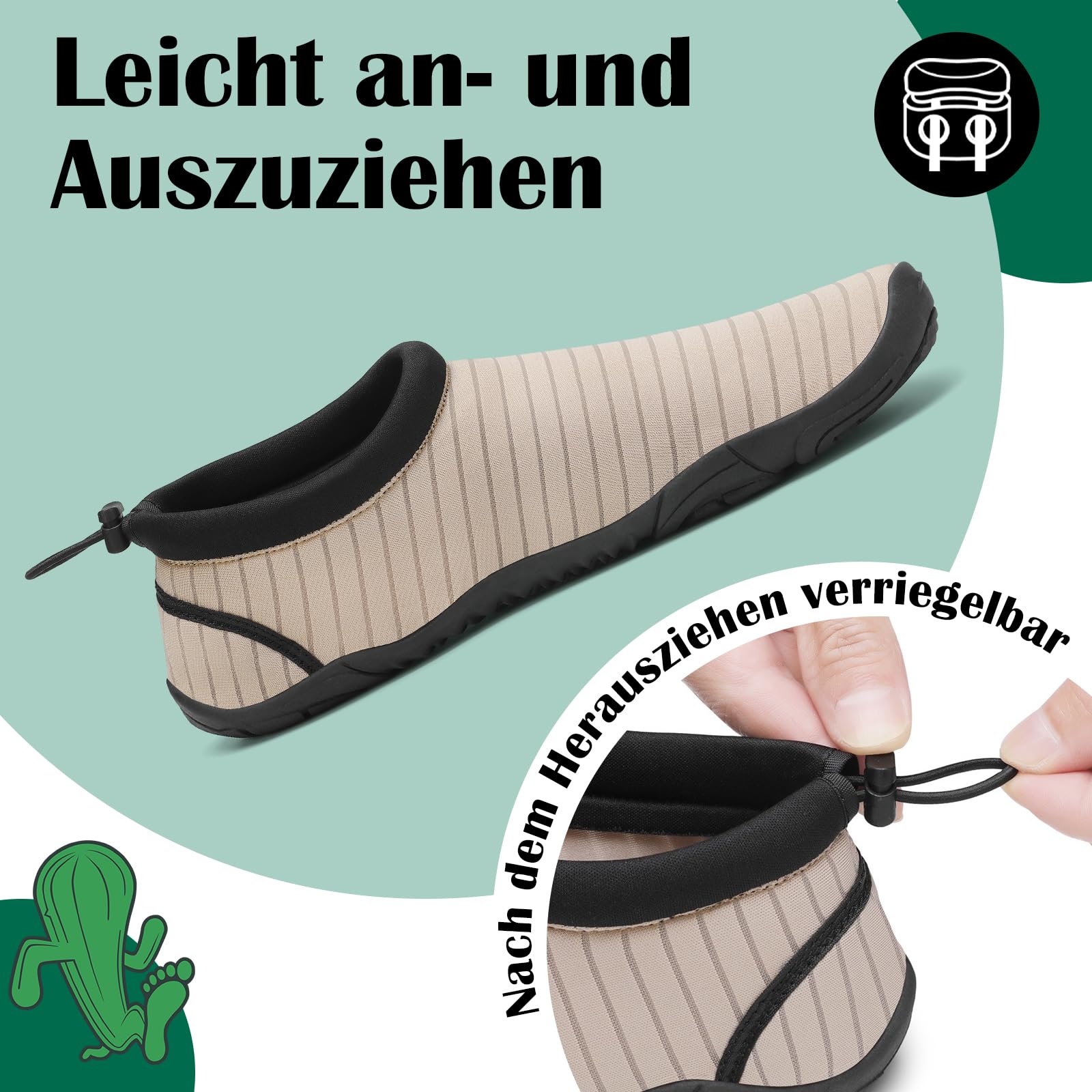 Mishansha Unisex Badeschuhe Barfuß Schnelltrocken Aquaschuhe Gr.36-46 | Herren Wasserschuhe, Damen Schwimmschuhe, Unisex Strandschuhe, Atmungsaktiv