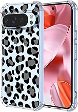 XINYEXIN Mobile Phone Case for Google Pixel 9 Pro/Pixel 9 Case Women Girls Flower Pattern Design Ultra Thin Transparent Protective Case Shockproof TPU Bumper Clear Case - Leopard