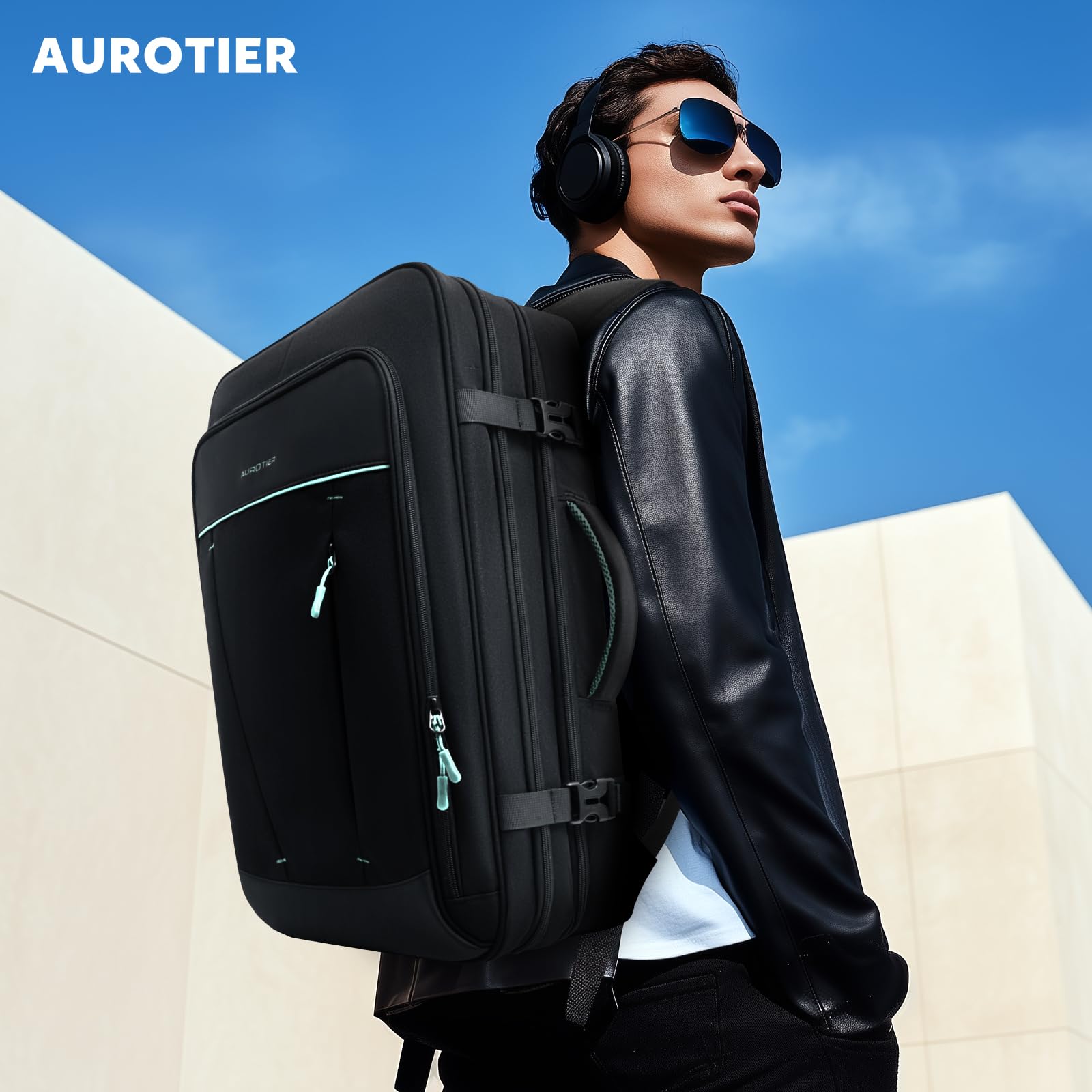 AUROTIER Bolsa para controlador de DJ DDJ-FLX4/DDJ 200/DDJ 400/DDJ REV1, mochila acolchada para DJ con múltiples bolsillos para laptop de 17 pulgadas, cables, funda mezcladora de transporte de DJ con
