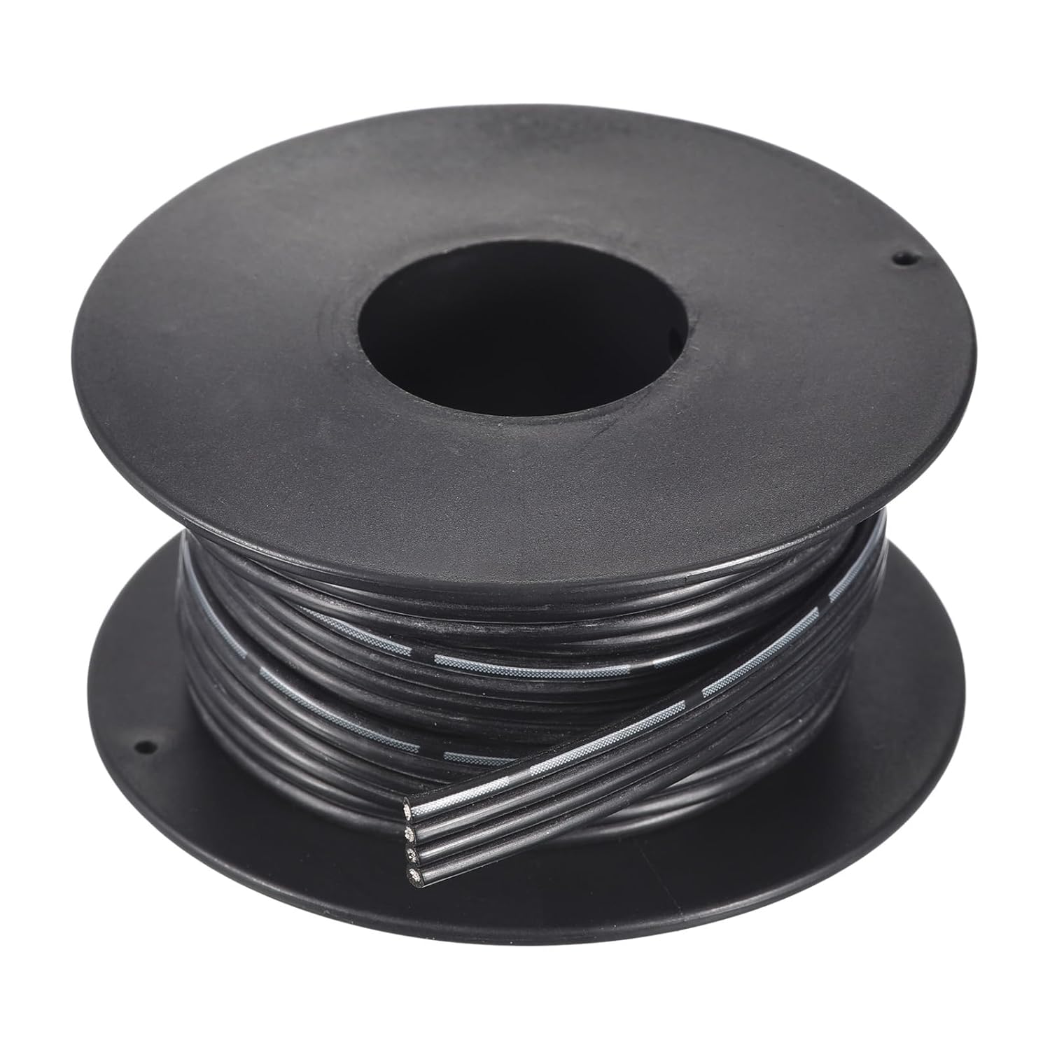 MECCANIXITY 20AWG Silicone Ribbon Cable 4Pin 20 Gauge Flat Cable Flexible Silicone Wire 10m/32.8ft Black Stranded Tinned Copper Wire for Model Plane, Model Car, Electric Appliance