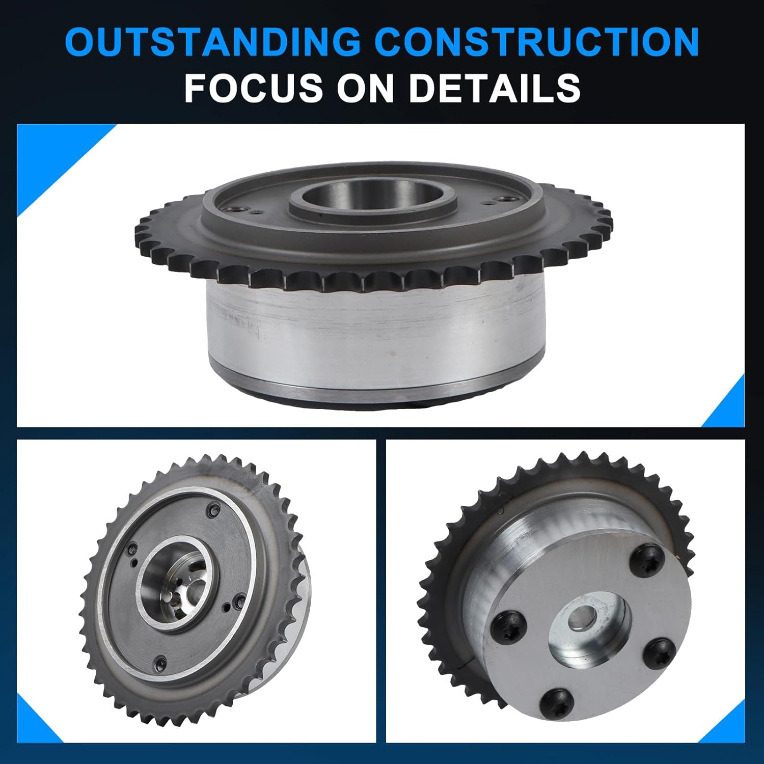 24350-2E201 Intake Timing Camshaft CVVT Gear Sprocket Compatible with Hyundai Elantra Tucson Forte Soul 2.0L GDI Engine 2014-2020 24370-2E200