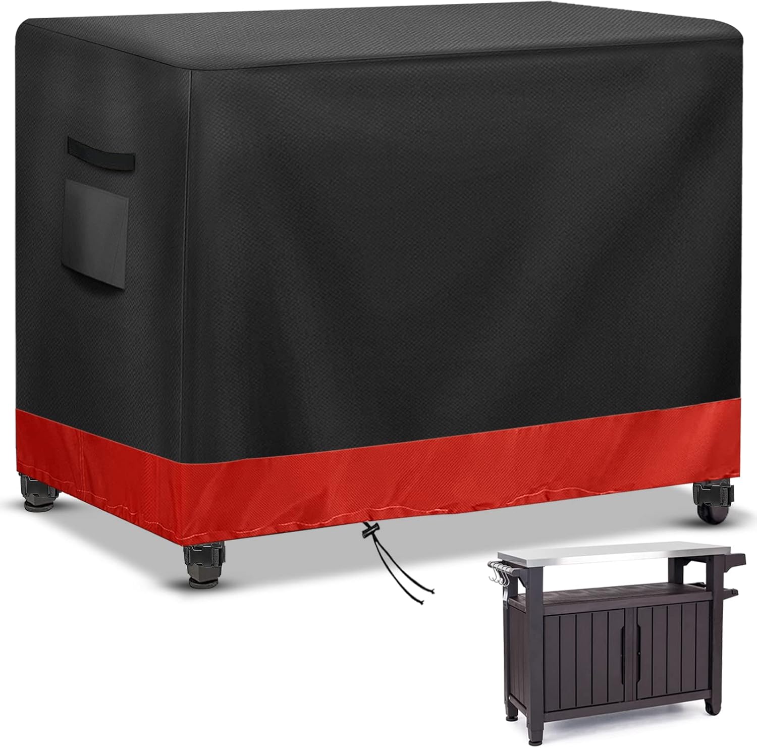 MRWiZMS Prep Table Cover Outdoor Kitchen Cart Cover for 52