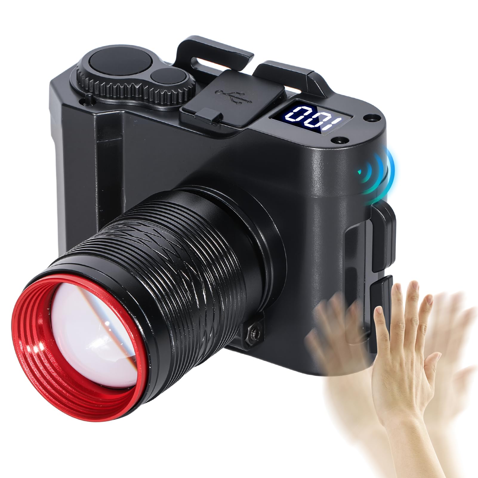 Lampe frontale LED 5 modes, tête lumineuse télescopique et réglable, perles LED 4 couleurs, phare mains libres super lumineux pour camping, randonnée, réparation, travail en plein air et