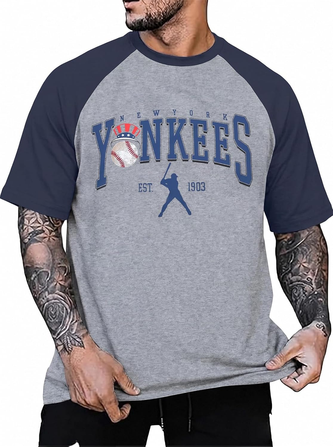 BANGELY Baseball Shirts Men Game Day Baseball Fan Shirt Vintage Sports Team Graphic tees Casual Crewneck Short Sleeve Tops