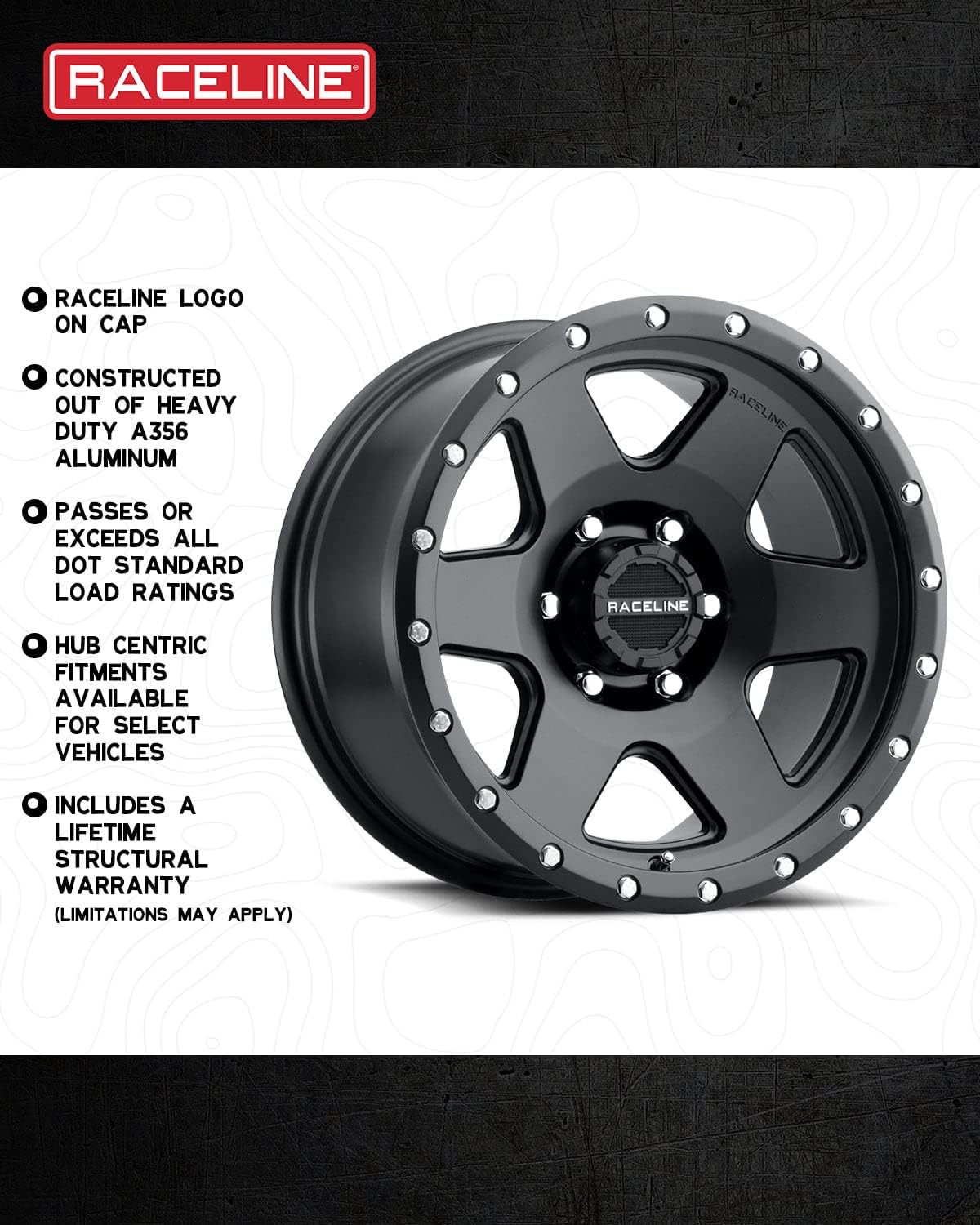 Raceline Wheels 946B BOOST Wheel Black 17X8"5X127 Bolt Pattern +35mm Offset/(5.88"B/S) 6 Spoke Aluminum Passenger Car Wheels, Full Size Replacement Black Car Rims