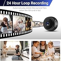 Vista 4 de Camaras Espias Ocultas Mini cámara espía oculta con video, cámara inalámbrica oculta, cámaras de vigilancia de seguridad para el hogar 1080P