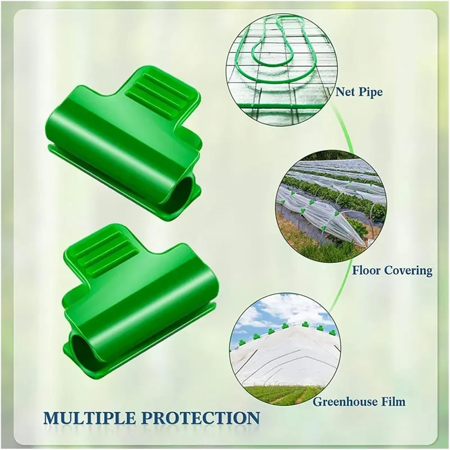 Greenhouse Clamps Garden Hoops Greenhouse Plant Support Clips, Suitable For Pipes With Diameters Of 8/11/16/19mm For Fixing Plant Cover(11mm)