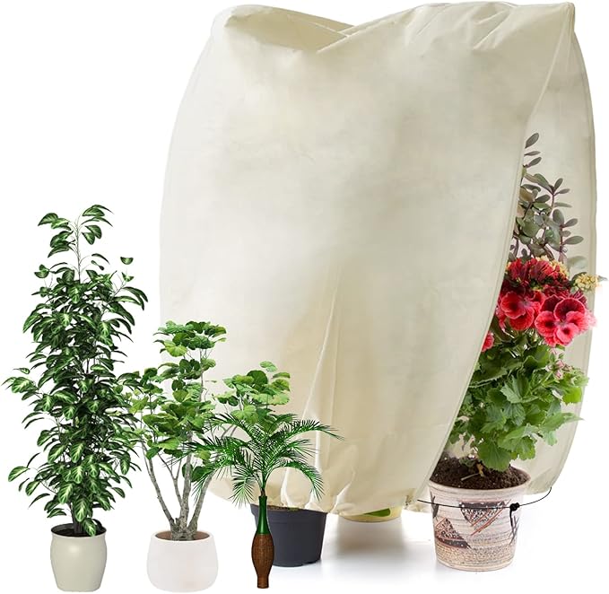 Tranbath Topfschutz Für Pflanzen Im Winter - 45x50 Cm Frostschutz Mit Reißverschluss