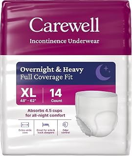 Premium Overnight Incontinence Pull-Up Underwear, Full Coverage Fit, X-Large, Bag of 14