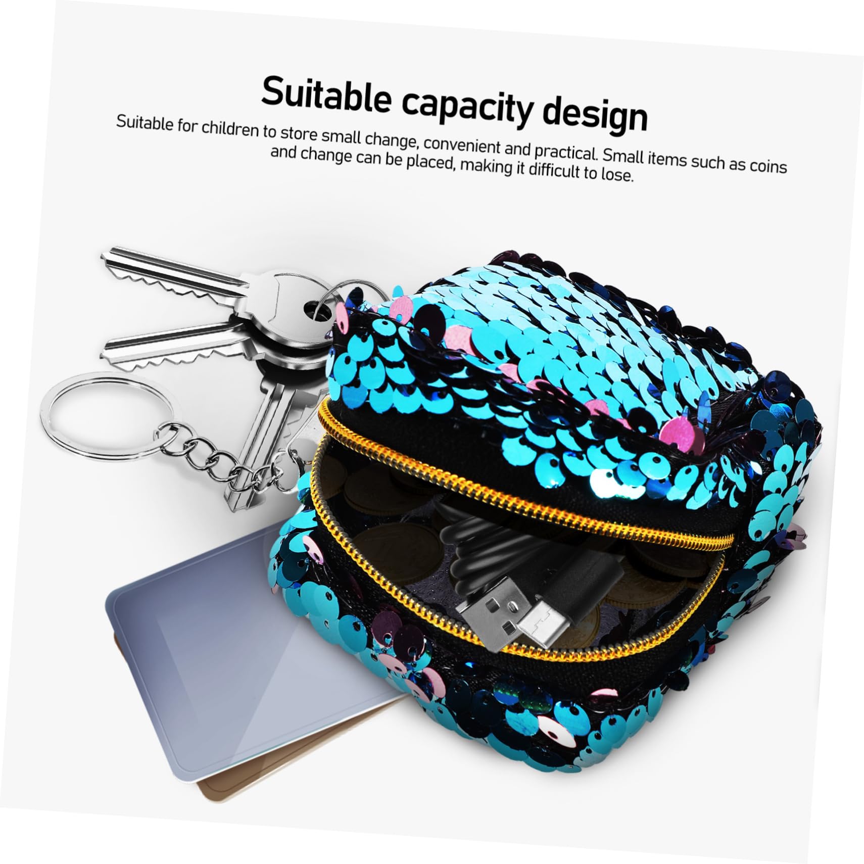 GALPADA 20pezzi Portamonete Mini Con Paillettes Reversibili Da Colorati Per Monete e Piccole Necessità Chiusura Con Cerniera Per Viaggi e Uso Quotidiano