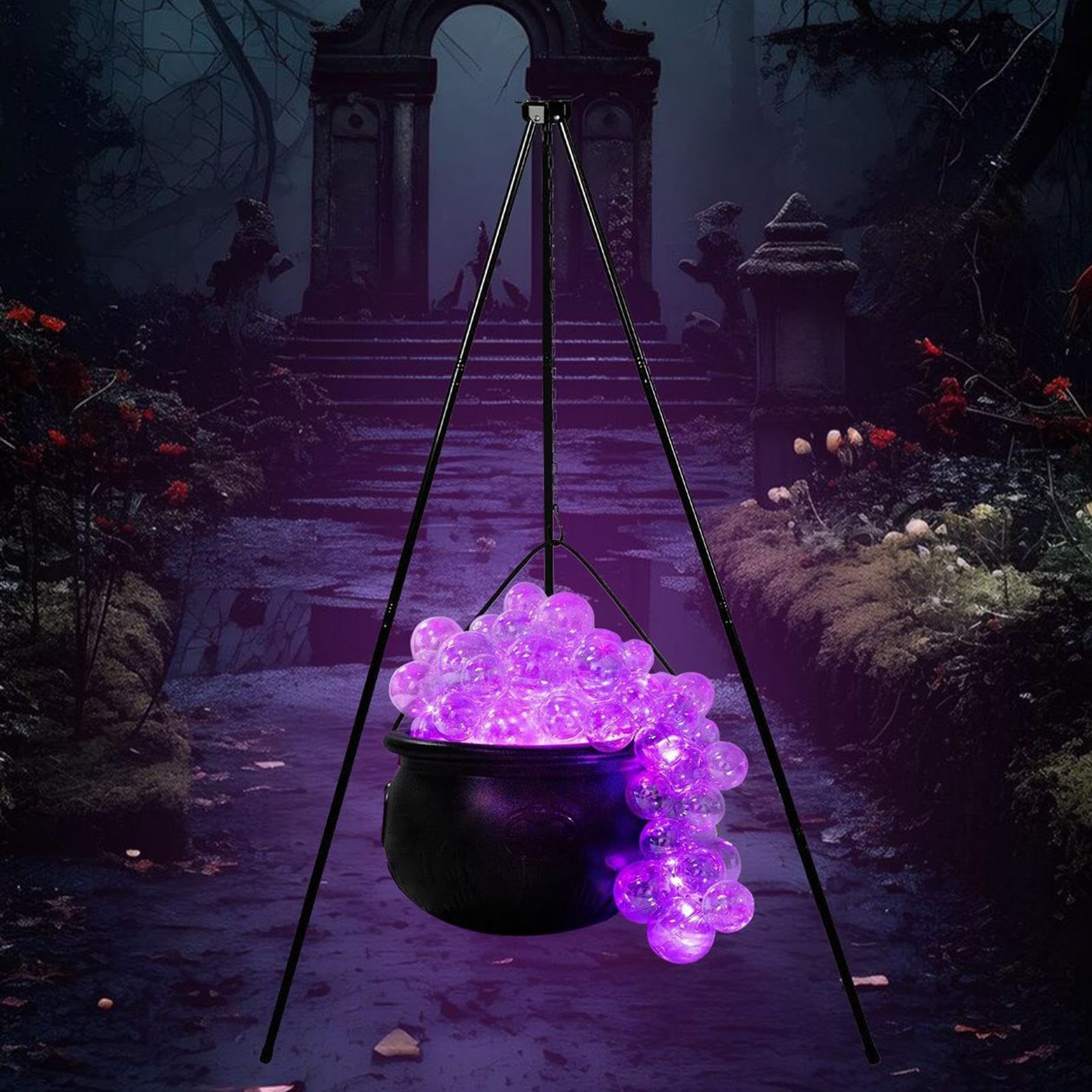 Caldero de Brujas para Decoraciones de jardín, Decoraciones de Halloween