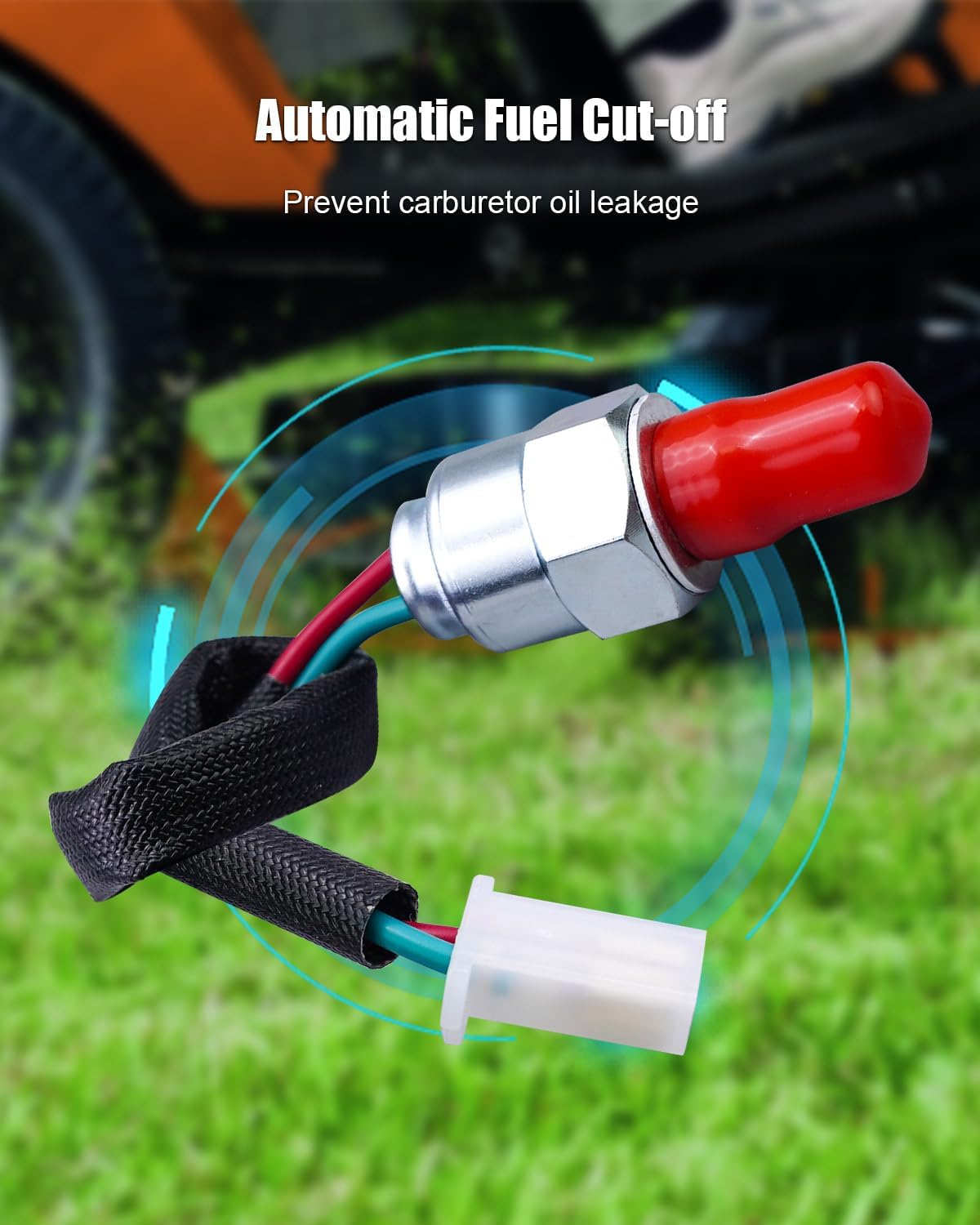 Fuel Carburetor Solenoid Replace 127-9292 Fit for Select Toro TimeCutter Titan HD and Exmark Quest Radius Mowers with V-Twin Engine, Carb Fuel Shut Off Solenoid Replacement